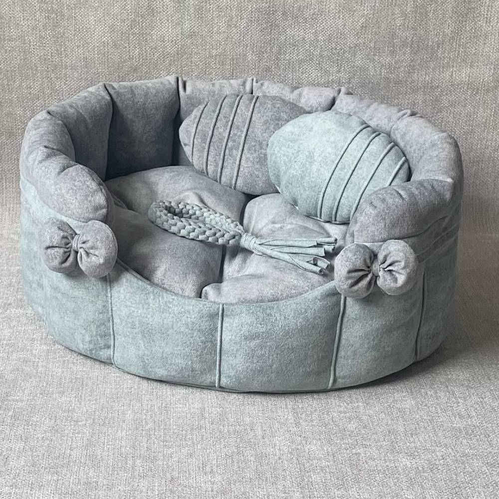 Panier pour chien bleu